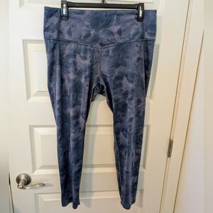 ZELLA 7/8 Leggings Blue Marble Pattern High Rise Size XL